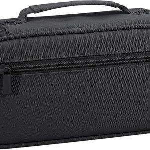 Large Black Pencil Case with Handle – Portable Stationery Organizer for School, Office, or Home