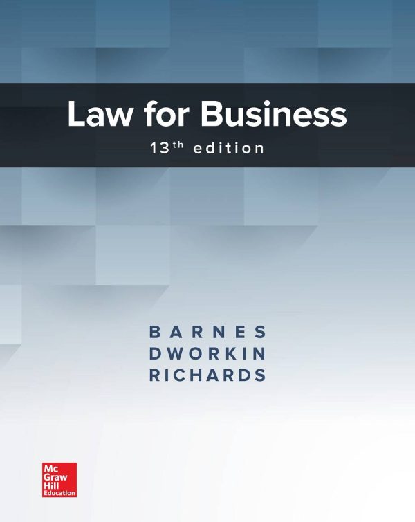 Law for Business (Irwin Business Law) 13th Edition